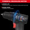 12V Brushless Drill Set, Efficient and Durable, with Multi-functional Accessories Black UK