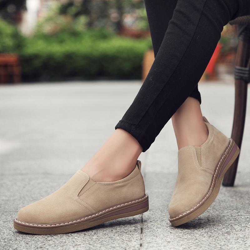 Freizeitschuhe Loafer für Damen, Schlupfschuhe, flache Schuhe, Schnürschuhe, Wildleder-Sneakers, Damen-Wanderschuhe, modisch, Freizeit, atmungsaktiv