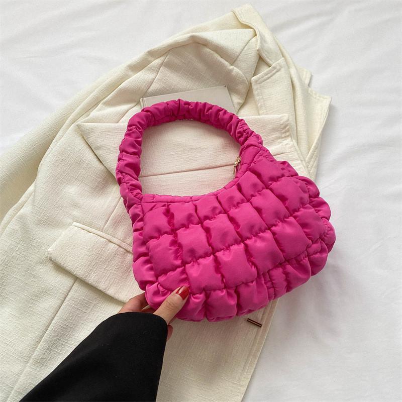 Trendy Pu Leather Underarm Bag In Elegant Colors Perfect For Street Style Enthusiasts роза розовый