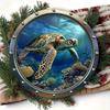 Decor de Perete din Lemn 2D Plat 20cm ocean - Broască Țestoasă Pandantiv din Lemn pentru Sărbători Universale, Decorațiune pentru Casă, Panou de Bun Venit Decor pentru Petrecere, Artă Lucrată Manual în Lemn