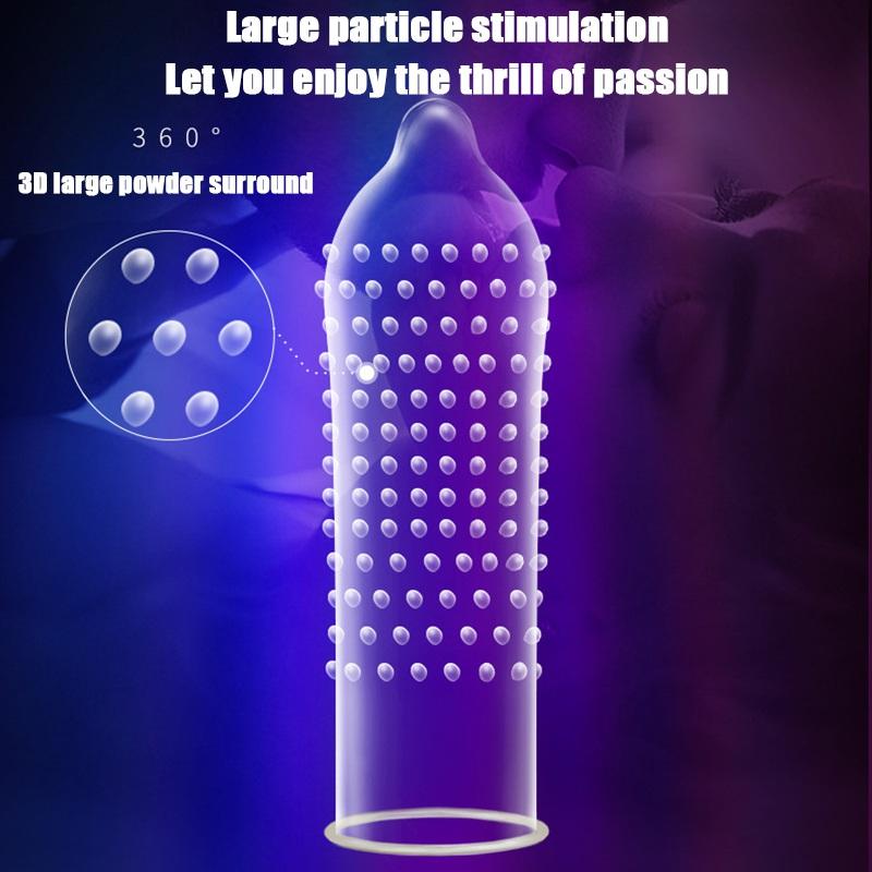 24pcs Natural Latex Condom 52mm Tight Delay Sex Smooth Pellet Penis Sleeve Adults