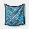 Foulard Quadrato Stampa Cavallo a Quadretti Piccoli 53cm Donna 100% Seta Twill Bandana Donna Fascia Lussuosa Hijab Foulard da Collo