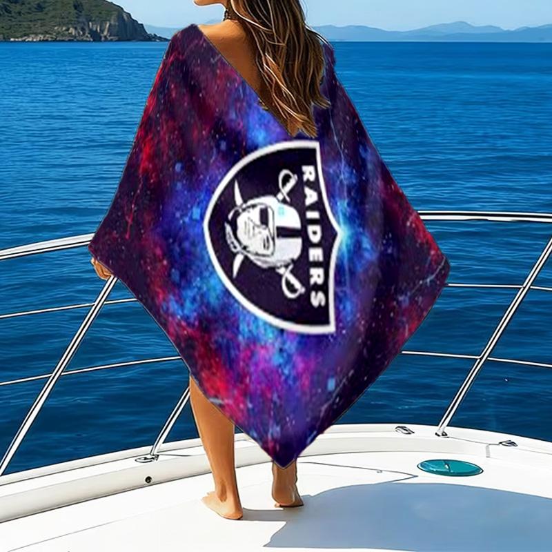 Raiders Football Legacy Bedrucktes Strandtuch, Superweiche Mikrofaser, Perfektes Geschenk Geburtstag, für Pool, Strand, Reisen, für Familie und Freunde