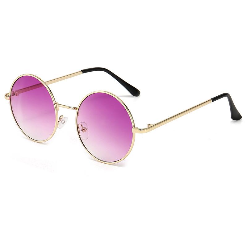 Mens Retro Small Frame Sunglasses Circular Metal Design for Outdoor Fishing Driving Fashionable Eyewear