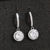 Moda liga de cobre zircão jóias brincos para presentes de festa de casamento feminino
