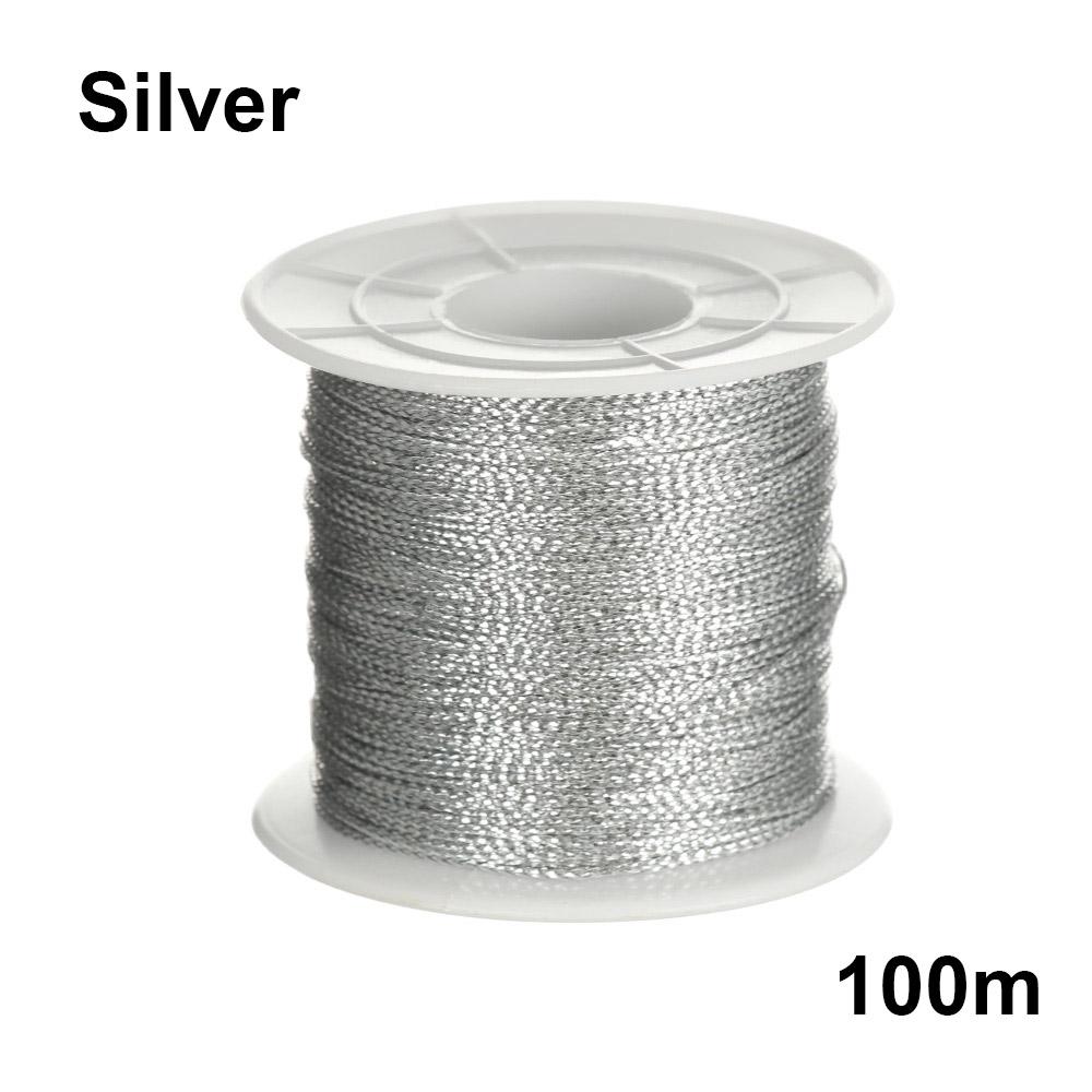 Meters Gold Silver Red Bracelet Making Tying Rope Tag Line Christmas Strap Ribbon Packaging Thread Metallic Cord Tinsel String