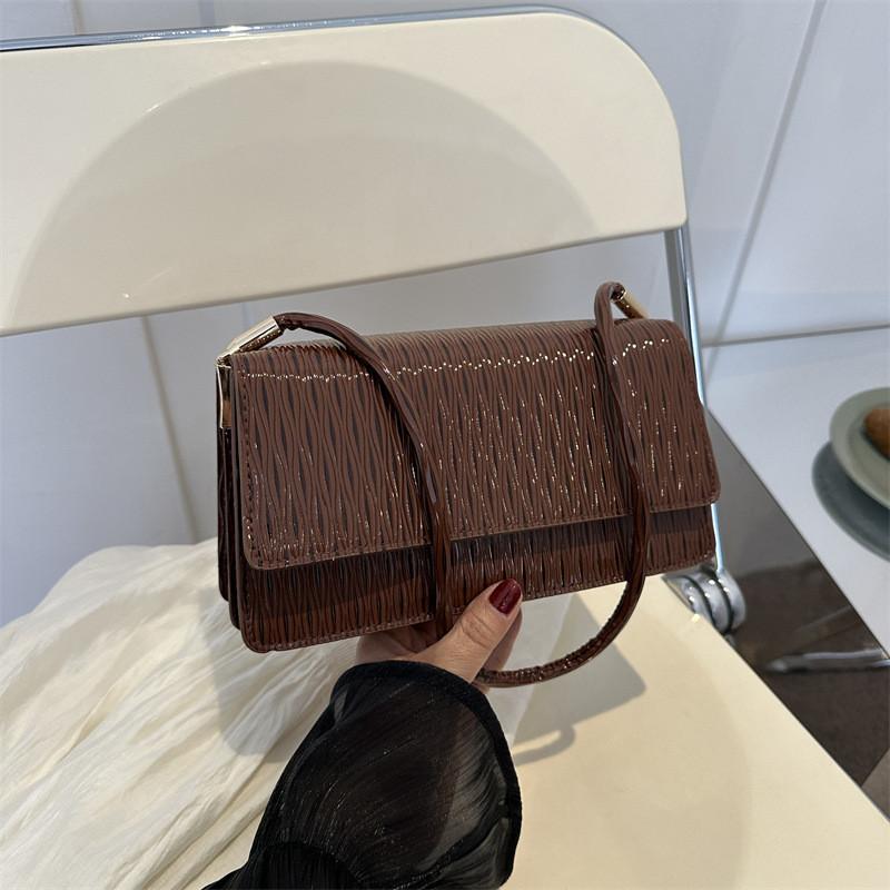 Stylish Black Pu Mini Shoulder Bag For Women Trendy Casual Small Square Purse