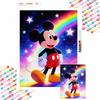 5D DIY Disney Diamond Art Painting Kit Mickey Mouse Rainbow Stars Sparkle Creative Home Decor Wall Art