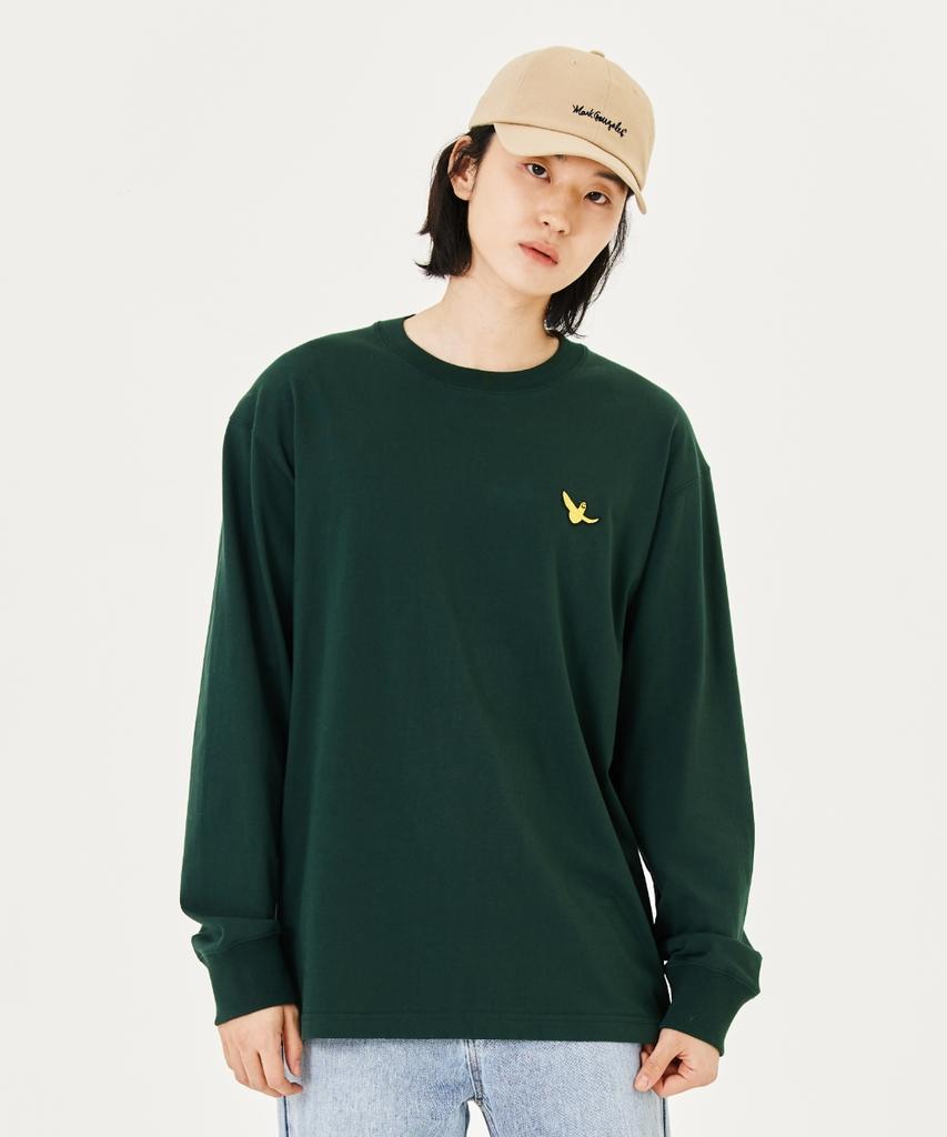Mark Gonzales Angel Wappen Long Sleeve T-Shirt - D/Green