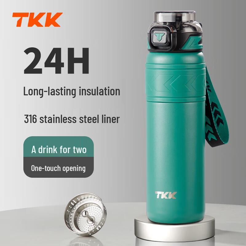 TKK 900ML Stainless Steel Insulated Water Bottle with Pop-up Lid