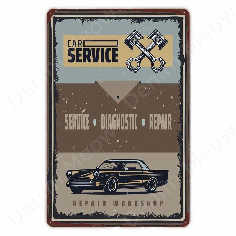 Vintage Metal Sign for Man Cave Garage, Classic Car, Gasoline Plaque Posters, Auto Repair Service, Tin Sign, Wall Decor