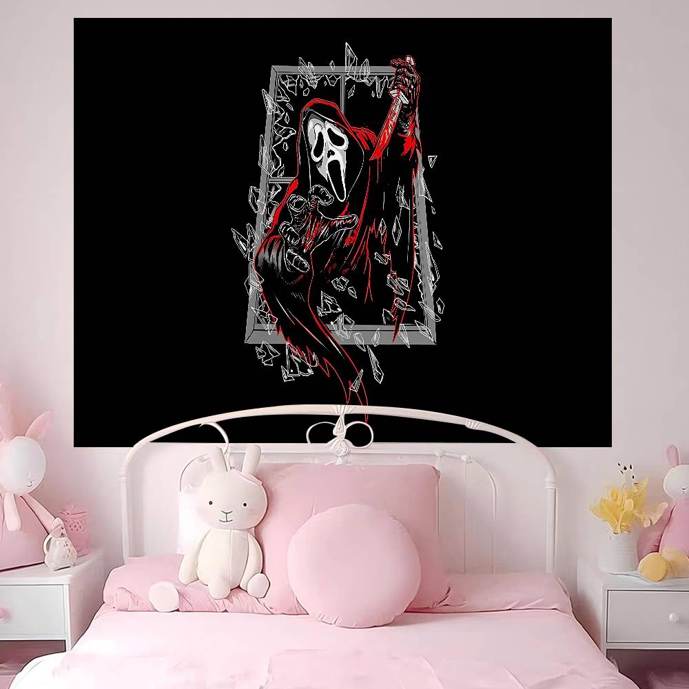 SSCREAMS Horror Movie Cartoon Tapestry for Living Room Home Dorm Decor INS Home Decor