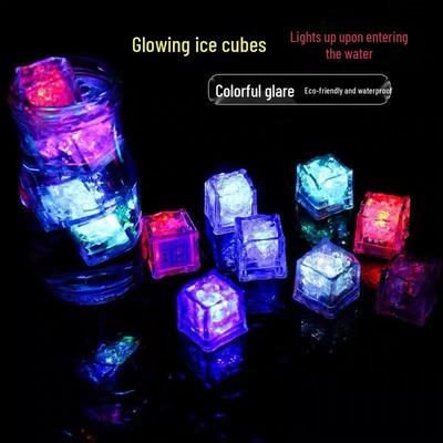 Water-Activated Multicolor LED Ice Cube Lights for Nighttime Ambience