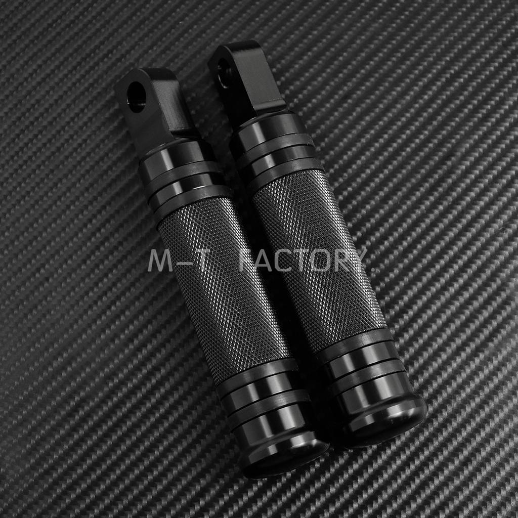1Pair Motorcycle Black Foot Pegs Rider Rear Front Pedal Footrest For Harley Touring Sportster 883 1200 XL Softail Dyna Low