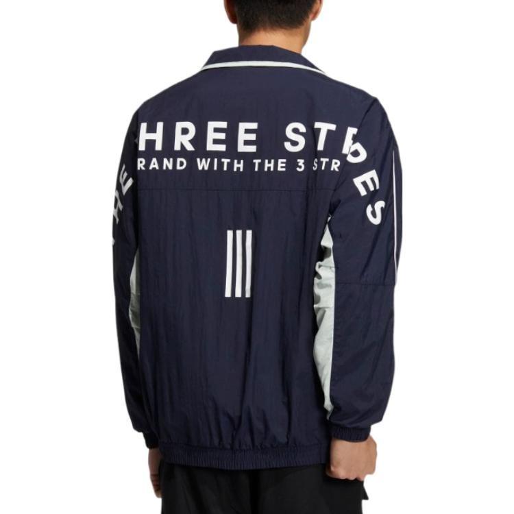 adidas Jackets Unisex Navy Blue Stand Collar Moderate Other IA9428