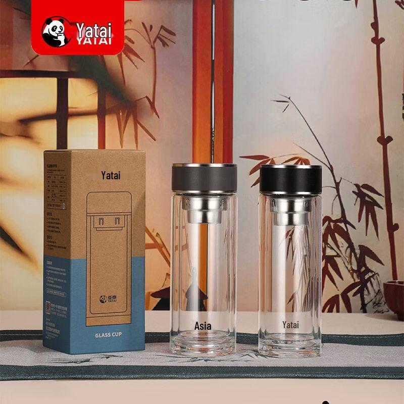 YATAI Double-Layer Glass Tea Infuser Cup 370ml