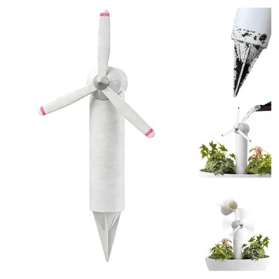 Spinning Windmill Plant Waterer Planter Insert Windmill Hydrator Decorative Automatic Plant Irrigation Spike for Indoor Outdoor Potted