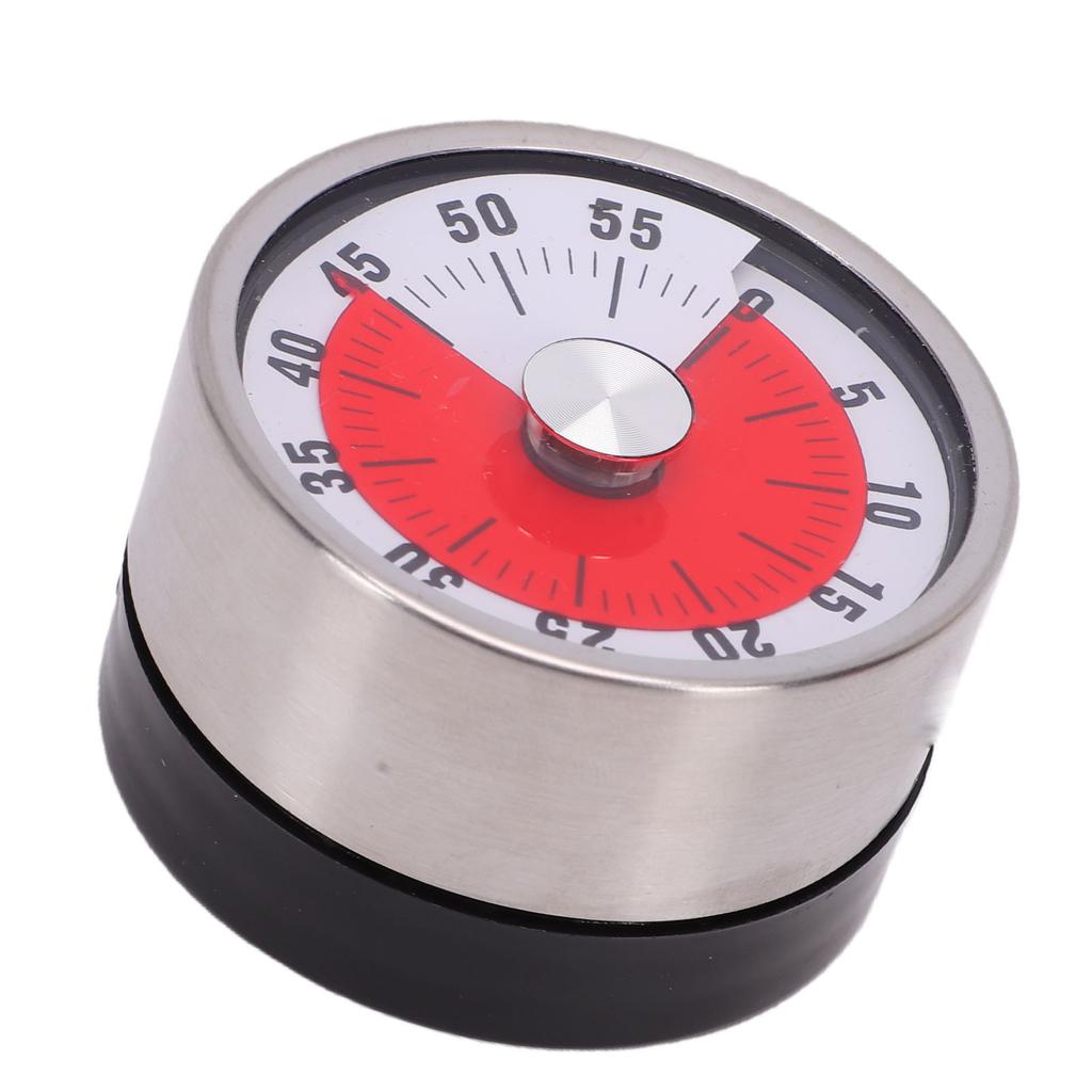 Visual Timer Stainless Steel Portable Mechanical Magnetic Kitchen Timer for Studying Cooking