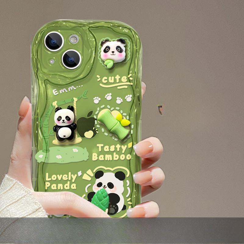 

Подходит для Apple 14promax Чехол для мобильного телефона Новый женский iPhone 13 Противоударный милый кулон в виде панды силикон iPhone 6s Plus