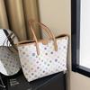 Bag New Light Luxury Printed Tote Bag Retro Shoulder Bag Large Capacity Daily Commuter Handbag