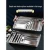 MOLUONA 304 Stainless Steel Deep Rectangular Tray