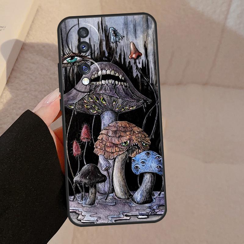Weird Trippy Mushroom For Honor Magic V5 5 6 7 Pro Case For Honor 200 400 Lite 50 70 90 X8a X8b X9a X9b X9c Cover
