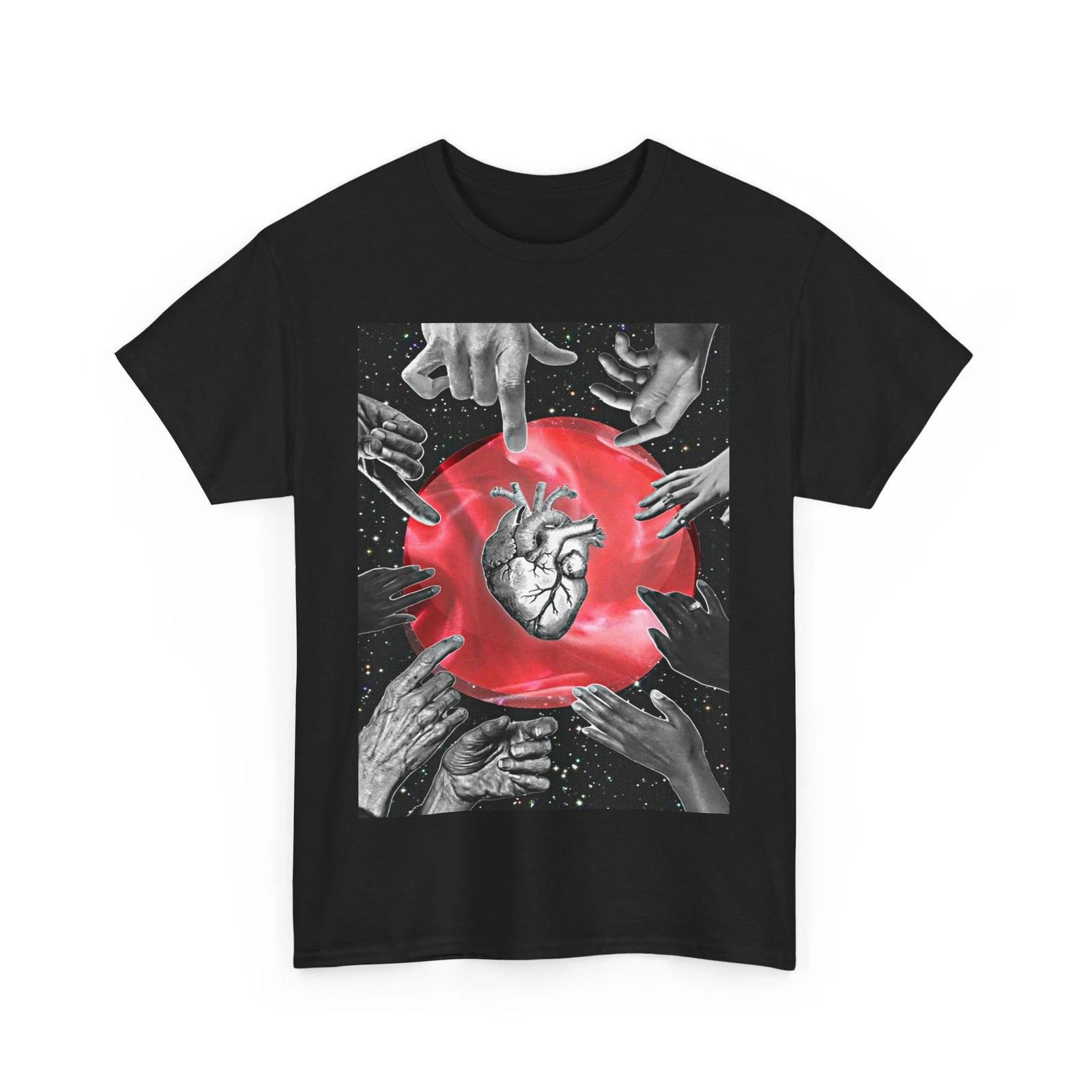 DOPE ART HEART ROCK METAL GRAPHIC Tshirt TEE GIFT MEN WOMEN PUNK FASHION SHIRT S