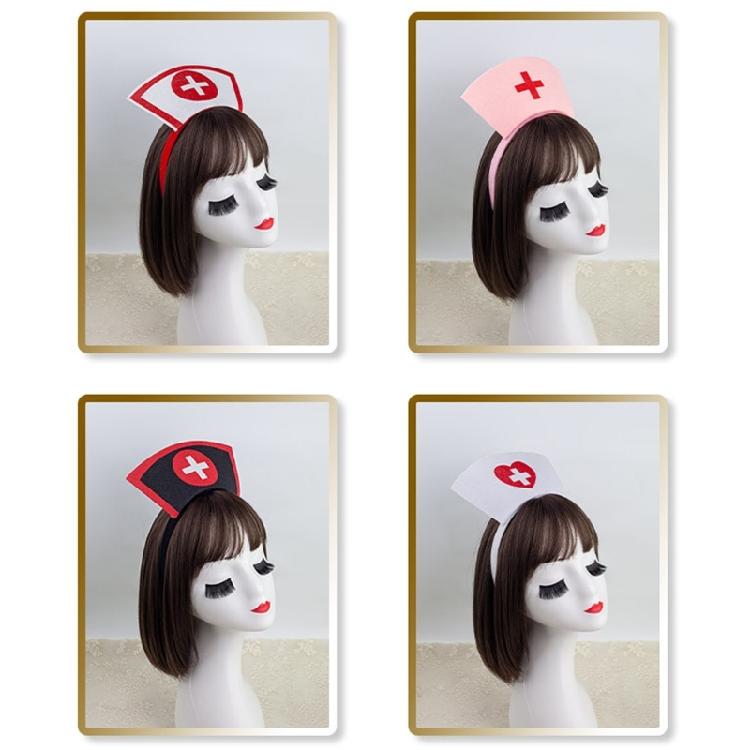 Charme Krankenschwesternhut Cosplay Stirnbänder Einzigartiges Charme Kopfschmuck Stilvolles Damen Stirnband für Rollenspiel Aktivität