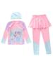 New Girls' Long Sleeve Two-Piece Swimsuit for Toddlers and Kids with CPC Certification
