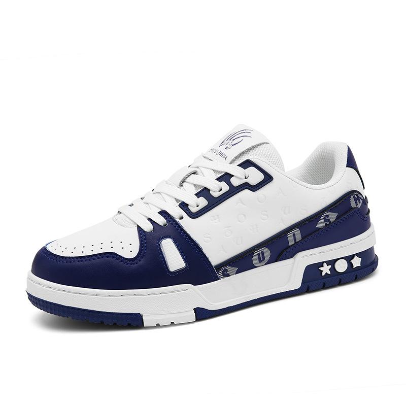 New Trendy Board Shoes American Trendy Shoes Couple Casual Travel Shoes Leather Surface Breathable White Shoes