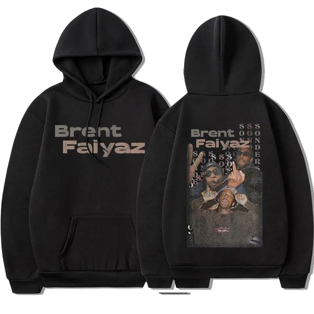 

Толстовка з капюшоном Brent Faiyaz 2022, музичний альбом, світшот із принтом Wasteland, оверсайз, хіп-хоп, вуличний одяг, унісекс, флісовий пуловер, що зберігає тепло S