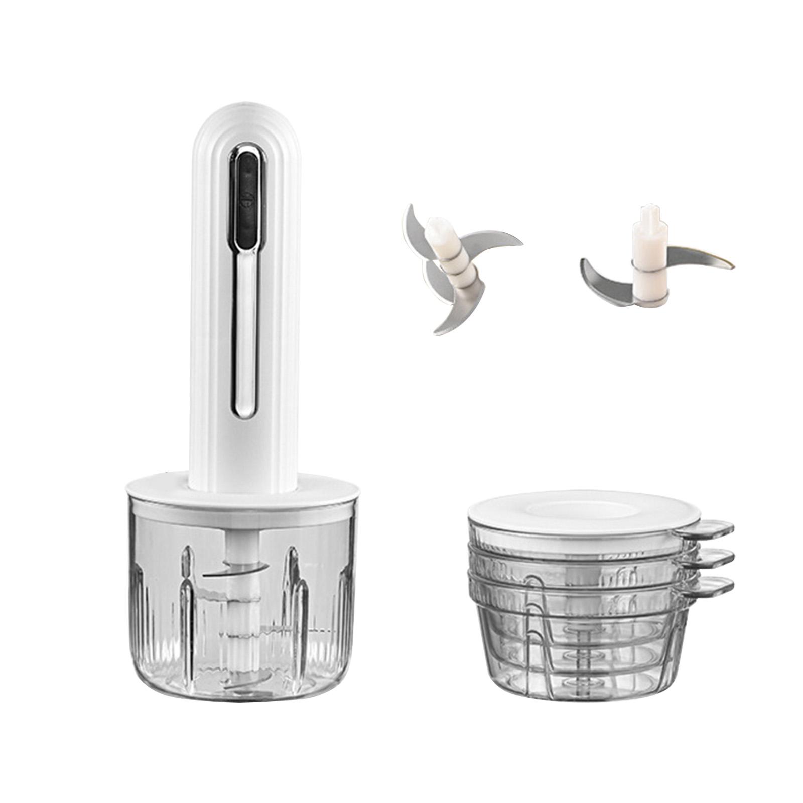 

Бытовая беспроводная электрическая мясорубка Кухонный многофункциональный кухонный комбайн Измельчитель чеснока Маленькая мясорубка Машина для приготовления детского питания One Size белый