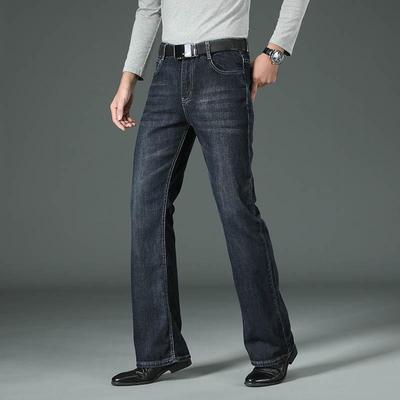 Męskie Rozkloszowane Jeansy Boot Cut Nogi Rozkloszowane Męskie Projektant Klasyczne Dżinsy Wysokiej Talii Stretch Luźne Rozkloszowane Denim Elastyczne Dżinsy