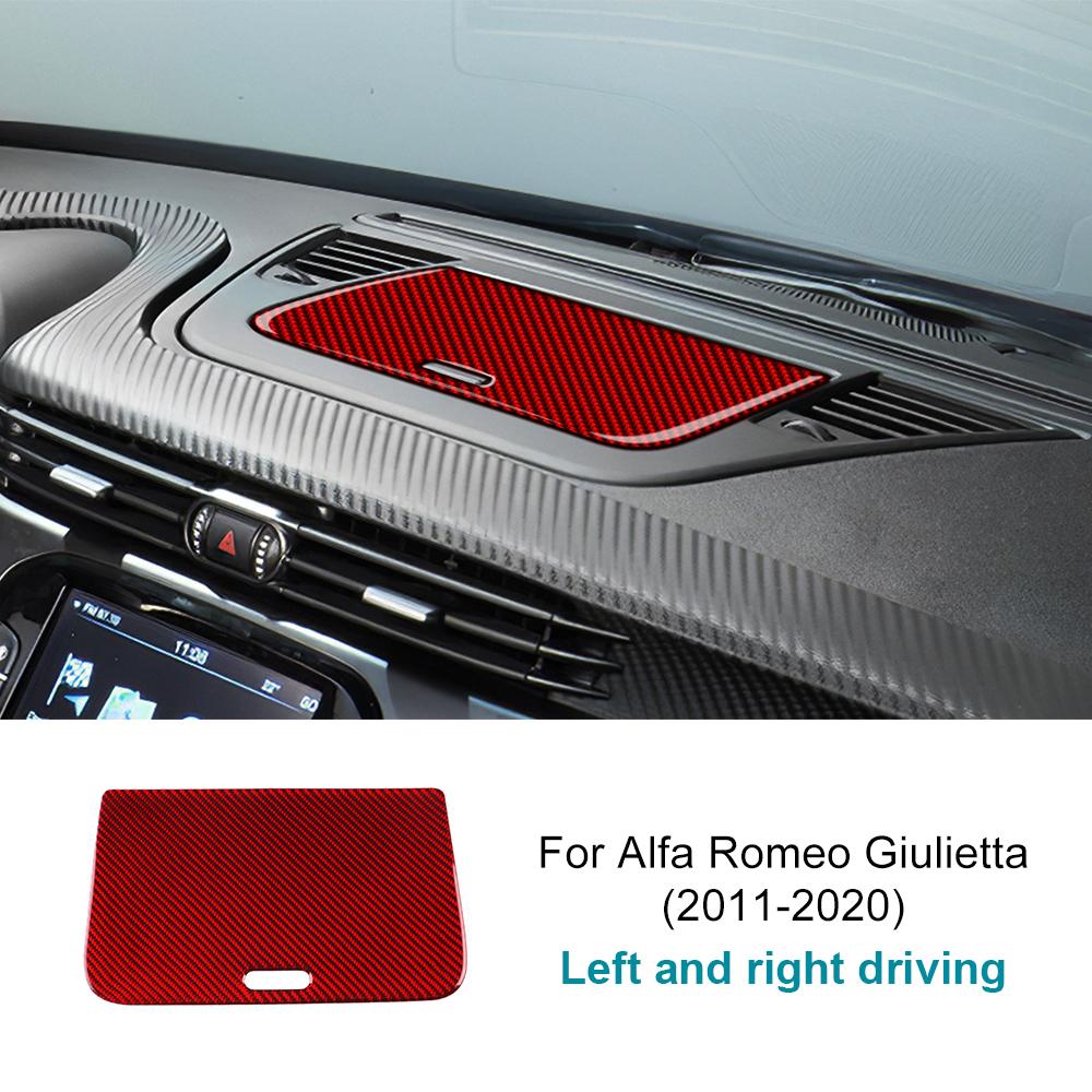 Carbon Fiber Dashboard Center Storage Box Organizer for Alfa Romeo Giulietta 2011-2020 Red Carbon Fiber чёрный