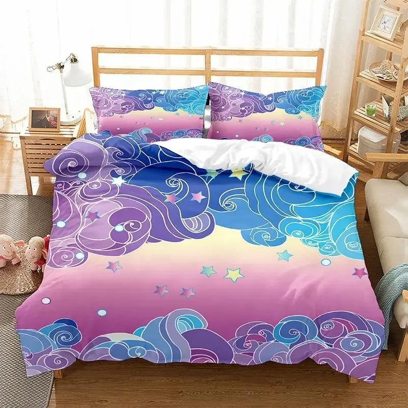 Colorful Mushroom Duvet Cover Microfiber Mandala Pattern Bedding Set for Kid Teen Boys Girls,Bohemian Magic Mushroom Quilt Cover