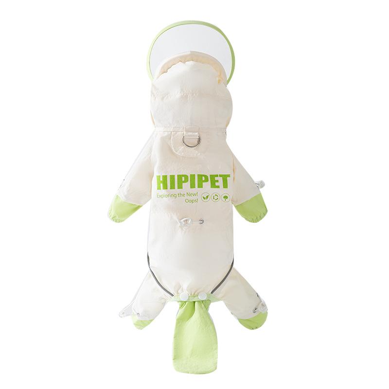 Popular traction dog raincoat Bi Xiong Teddy waterproof four-legged clothes dog poncho when going out in rainy summer