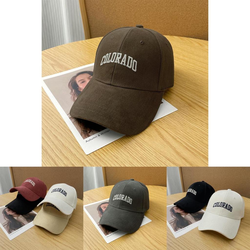 Simple Solid Color Letter Embroidery Women Summer Casual Sunshade Baseball Cap For Casual Outdoors