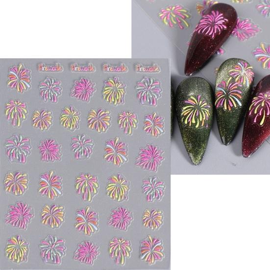 Neujahrs-Nagelaufkleber, romantisches PVC, einfach anzubringen, langlebig, umweltfreundlich, Nagelkunst-Aufkleber, Damen-Accessoires