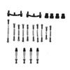 RC Car Upgrade Spare Kit Aluminum Alloy Shocks Absorber RC Car Pull Rod Kit for WPL C24 C14 C14K C24K RC Car Black