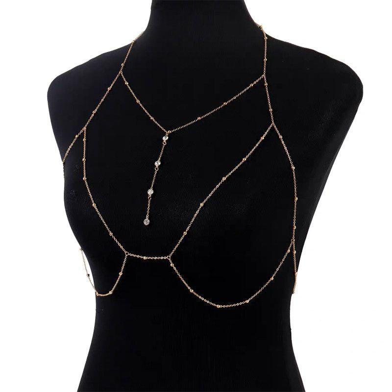 Pure Desire Choker Necklace for Women, Summer Hot Girl Style Body Decoration Chain, Chest Chain, Full Body Sexy Bikini Back Chain