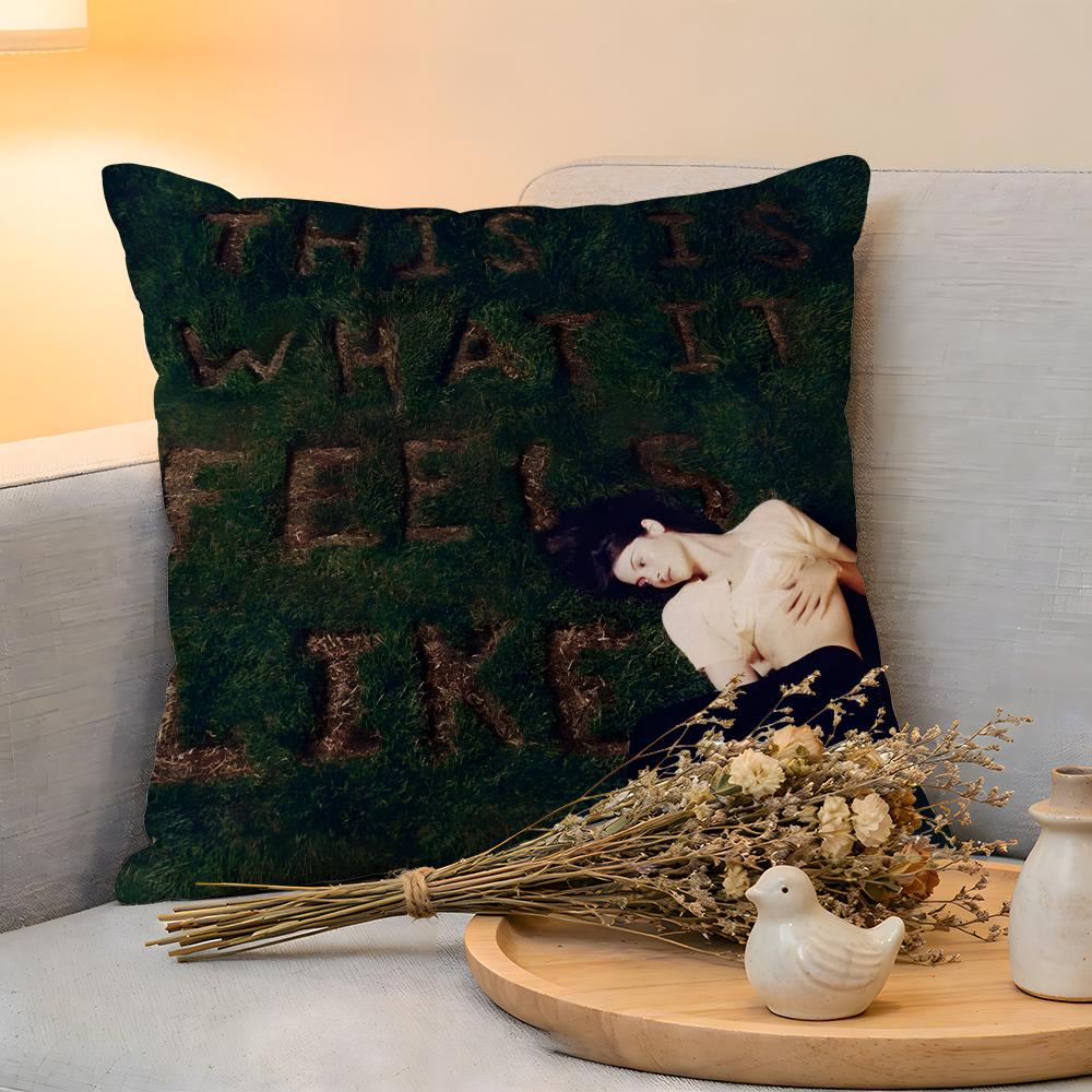 Cushion Cover Linen SkinFriendly Soft Decorative Case For Sofa Home Decor Singer GGracie Abrams Pillow Cover
