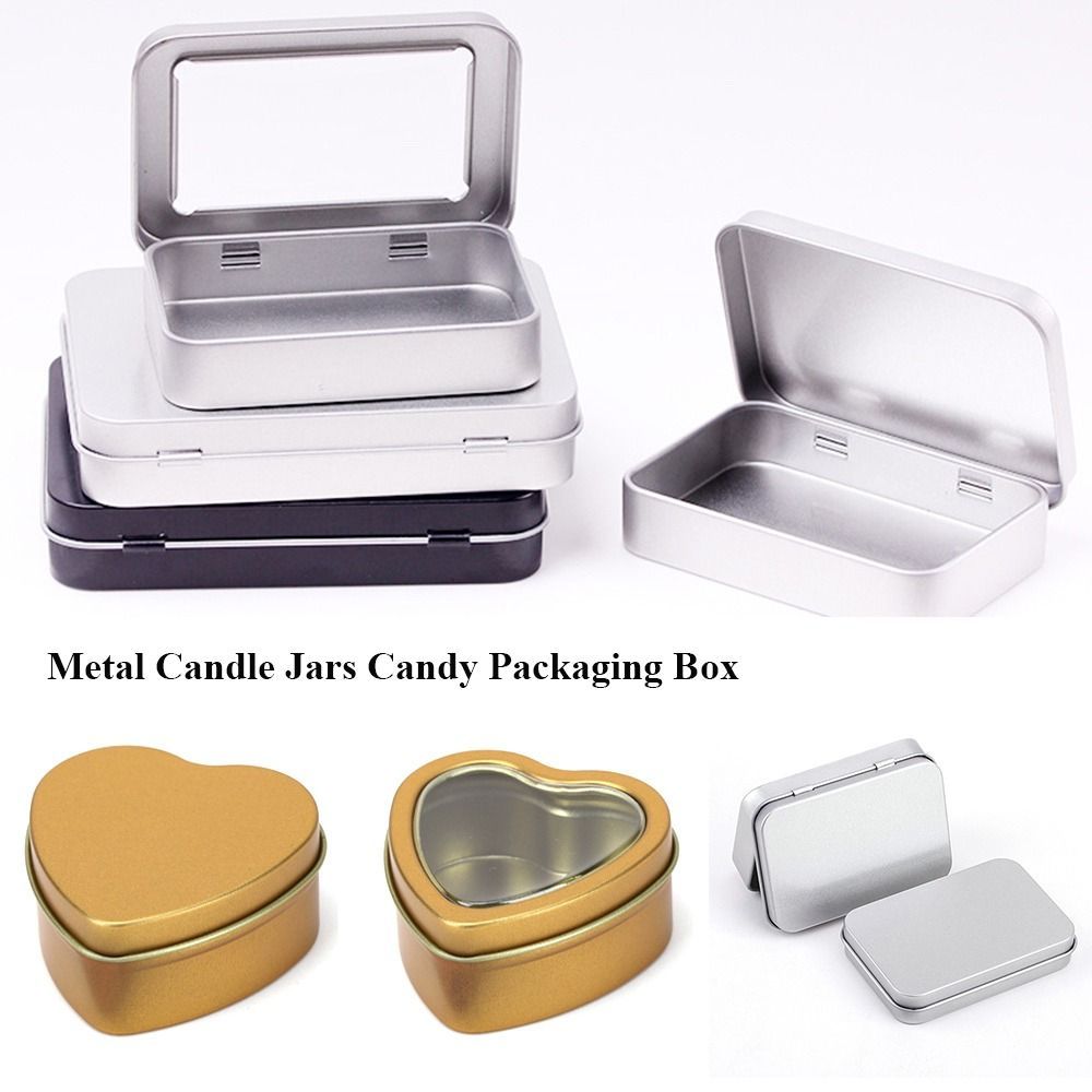 1Pc Refillable Tea Cans Metal Box Aluminum Tin Jar Nail Candle Cosmetic Container Candy Packaging Lid Storage Box for Cream Balm