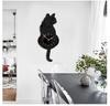 Cartoon Kitten Tail-Wagging Wall Clock for Children's Room and Living Room Decor