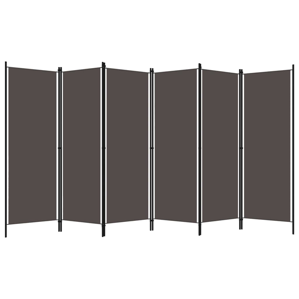 6 Piece Room Divider Anthracite 300 X 180 Cm