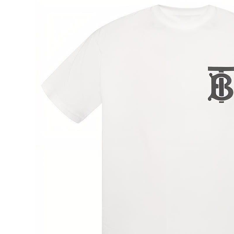 Burberry T Shirts Men's White Crew Neck Moderate 8017485
