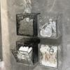 Elegant Wavy Wall-Mounted Cotton Pad and Makeup Storage Box