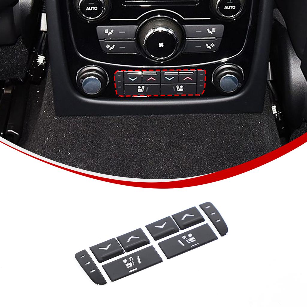 For Jaguar XF XJ 2008- Car AC Gear Switch Repair Decals aluminum alloy Button Stickers Car Accessories Interior