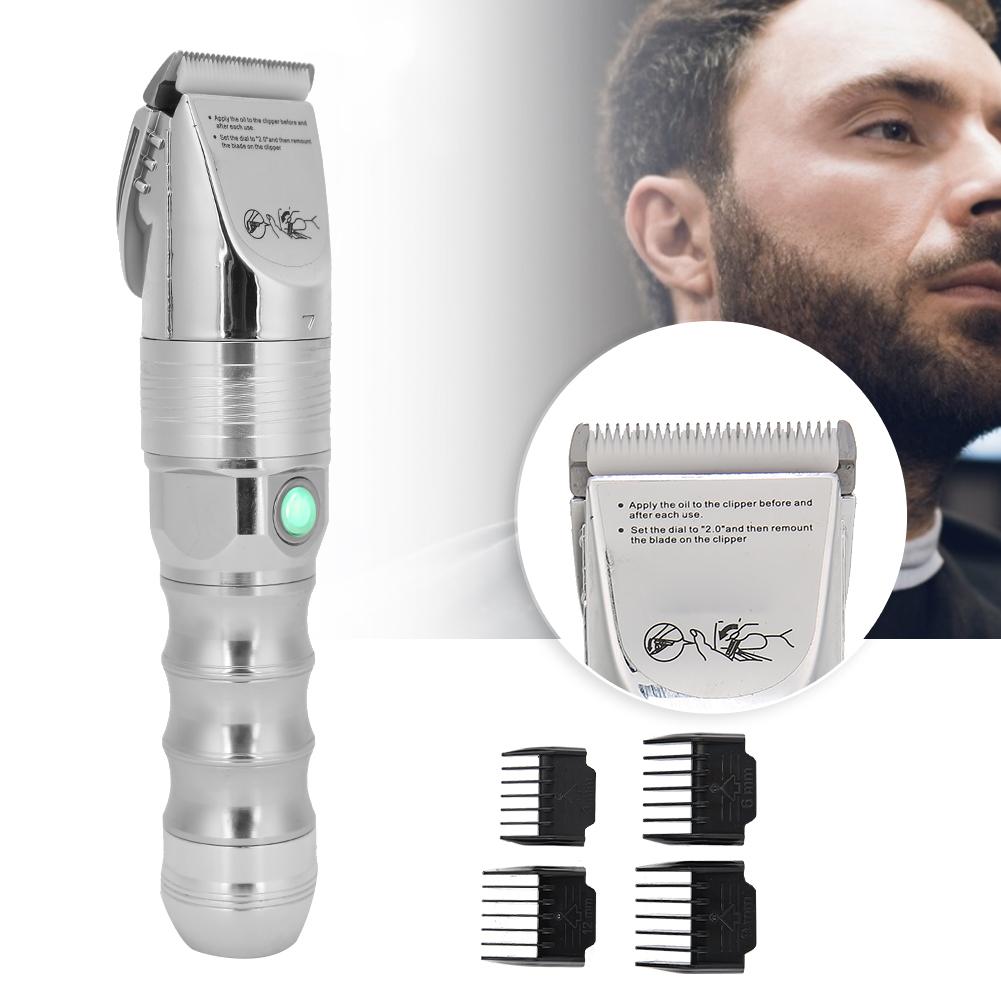Electric Hair Clipper Oil Head Hair Trimmer Hair Styling Barber Haircutting Tool   Silver