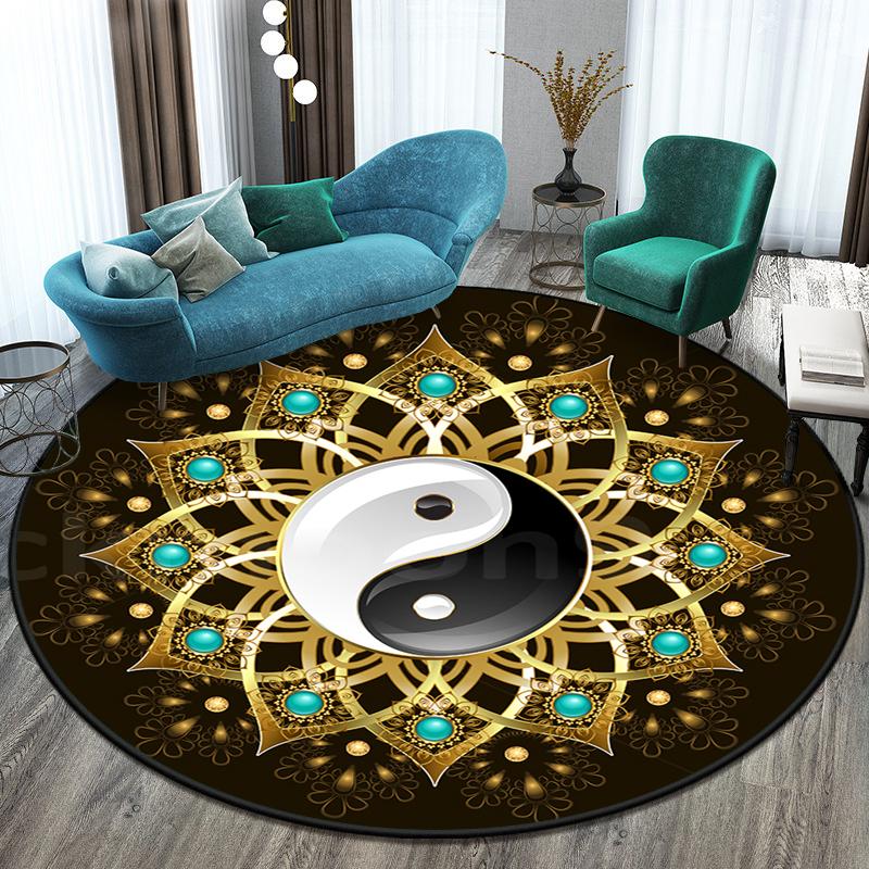 Schéma Tai Chi Bagua Kruhová podložka na koberce Malé koberečky do ložnice Koberec do umývárny Podložka pro domácí mazlíčky