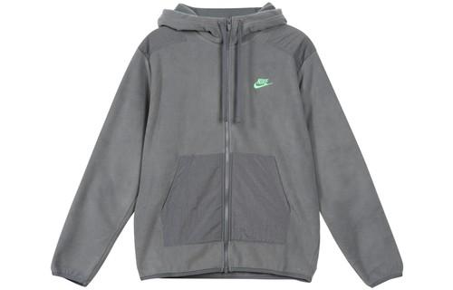 Nike Logo Print Drawstring Hoodie Long Sleeve DD4883-068 XL серый